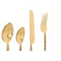 DKD Home Decor Set de Cubertería Espiral Dorado de 16 Piezas