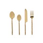 DKD Home Decor Set de Cubertería Espiral Dorado de 16 Piezas