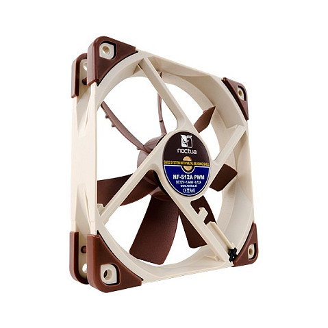NOCTUA NF-S12A PWM Ventilador para Caja de PC 120mm, 1200 RPM, Flujo de Aire 107.5 m³/h, Beige y Marrón