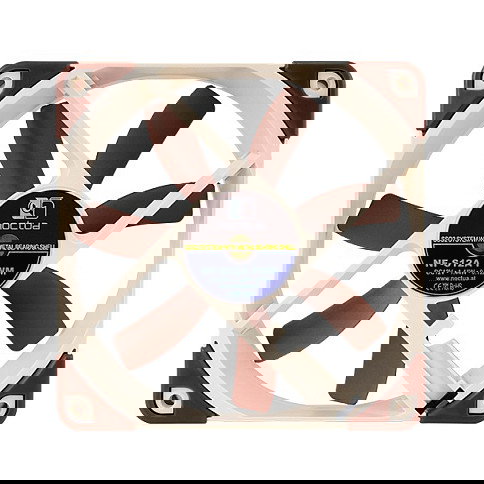 NOCTUA NF-S12A PWM Ventilador para Caja de PC 120mm, 1200 RPM, Flujo de Aire 107.5 m³/h, Beige y Marrón