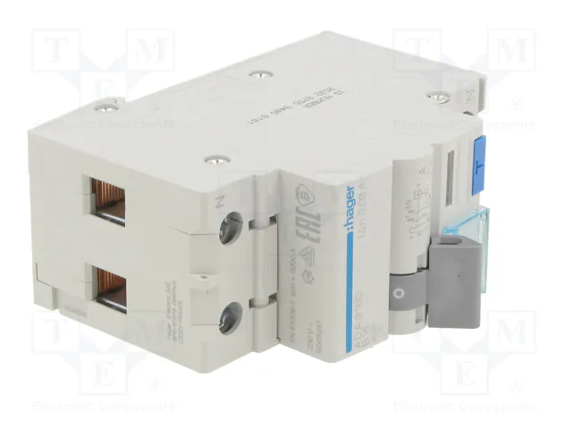 HAGER RCBO Disyuntor Diferencial 16A 30mA 240VAC 1+N HAGER RCBO Disyuntor Diferencial 16A 30mA 240VAC 1+N