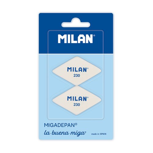 Milan Gomas de borrar miga de pan 230 romboides, 2 unidades Milan Gomas de borrar miga de pan 230 romboides, 2 unidades