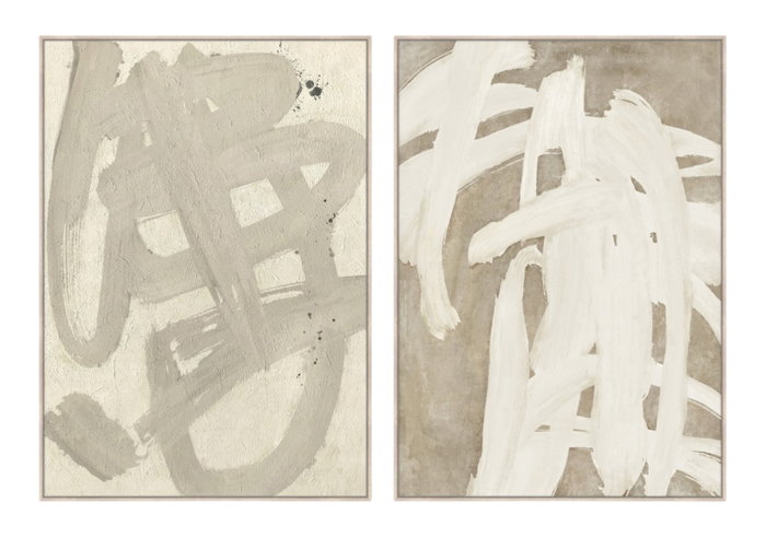 DKD Home Decor Cuadro Lienzo Abstracto Beige Pack de 2 (100x140 cm) DKD Home Decor Cuadro Lienzo Abstracto Beige Pack de 2 (100x140 cm)