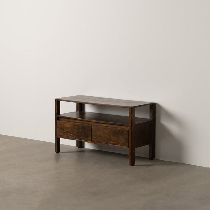 Mueble Auxiliar Marrón Madera de Mango 97 X 40 X 55 cm