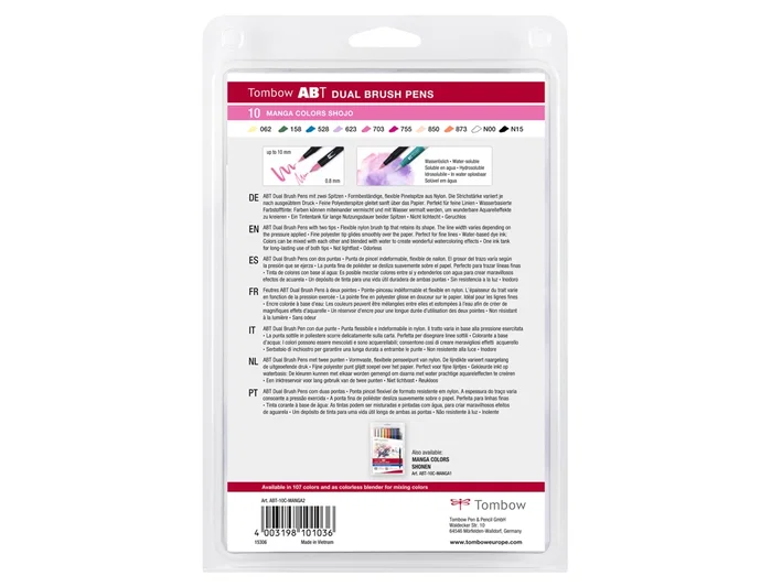 Tombow ABT Dual Brush Estuche 10 Colores Manga Shojo Tombow ABT Dual Brush Estuche 10 Colores Manga Shojo