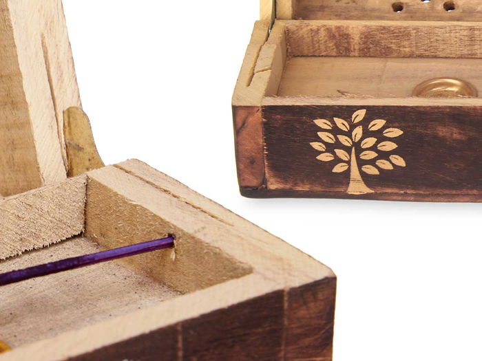 Acorde Caja Horizontal de Madera para 10 Barras de Incienso, Surtido de 6 Aromas, Medidas 30.5x6.5x6 cm, Varios Colores (Set de 12) Acorde Caja Horizontal de Madera para 10 Barras de Incienso, Surtido de 6 Aromas, Medidas 30.5x6.5x6 cm, Varios Colores (Set de 12)