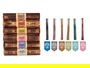 Acorde Caja Horizontal de Madera para 10 Barras de Incienso, Surtido de 6 Aromas, Medidas 30.5x6.5x6 cm, Varios Colores (Set de 12)