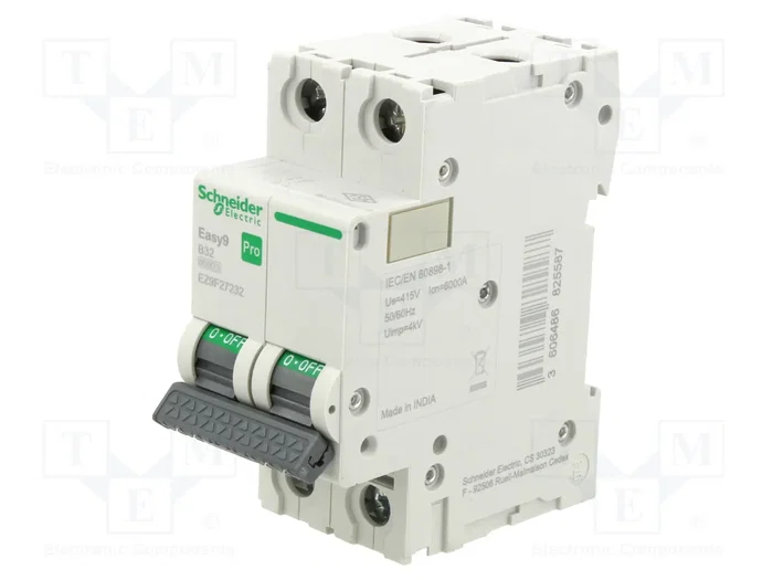 SCHNEIDER ELECTRIC Easy9 Pro EZ9F-B32-2 32A 2 Polos 6kA SCHNEIDER ELECTRIC Easy9 Pro EZ9F-B32-2 32A 2 Polos 6kA