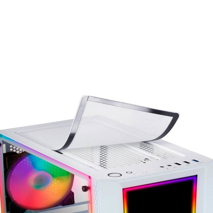 Mars Gaming Caja Semitorre MC - ART ATX con Ventana de Cristal Templado e Iluminación RGB Frontal ATX