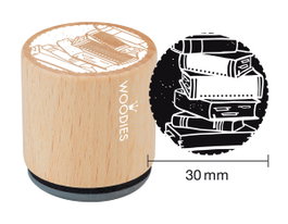 Woodies Sello de madera y caucho libros 33x30mm