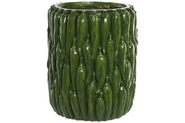 DKD Home Decor Jarrón Verde 25 x 30 x 25 cm (2 Unidades)