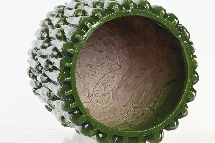 DKD Home Decor Jarrón Verde 25 x 30 x 25 cm (2 Unidades)