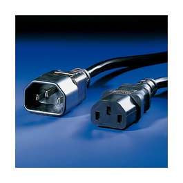 VALUE 19.99.1530 Cable de Corriente C14 a C13, 3 m, 10 A, 250 V, Negro