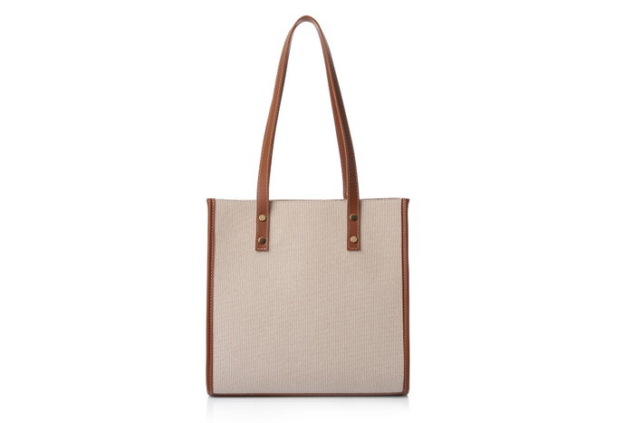 Lucky Bees Blake Bolsa de Hombro Color Tan Cuero de Polivinilo 30x15x30cm