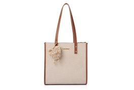 Lucky Bees Blake Bolsa de Hombro Color Tan Cuero de Polivinilo 30x15x30cm