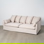Sofá 3 Plazas Beige Dm-Tejido Salón 212 X 104 X 76 cm