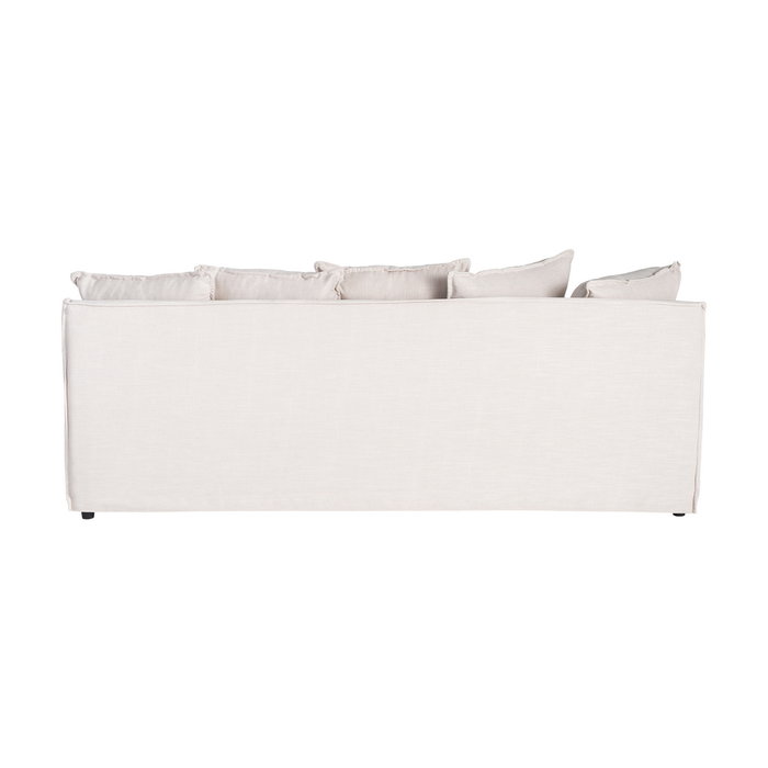 Sofá 3 Plazas Beige Dm-Tejido Salón 212 X 104 X 76 cm