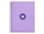 Antartik Cuaderno espiral A4 micro tapa forrada 120 hojas 90 gr cuadro 5mm 5 bandas color lavanda