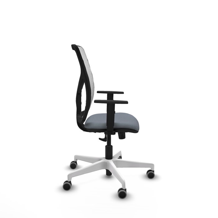 PIQUERAS Y CRESPO Silla de oficina Motilla Gris y Blanca con mecanismo Sincro PIQUERAS Y CRESPO Silla de oficina Motilla Gris y Blanca con mecanismo Sincro