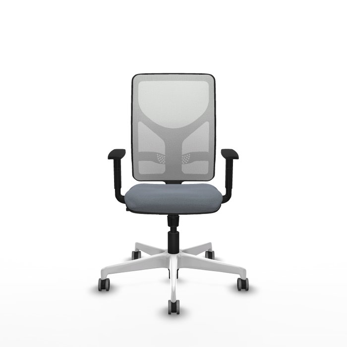 PIQUERAS Y CRESPO Silla de oficina Motilla Gris y Blanca con mecanismo Sincro PIQUERAS Y CRESPO Silla de oficina Motilla Gris y Blanca con mecanismo Sincro