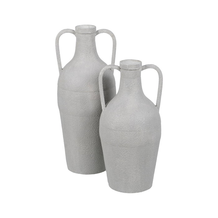 Cántaro Blanco Metal Decoración 18,50 X 18,50 X 38,50 cm