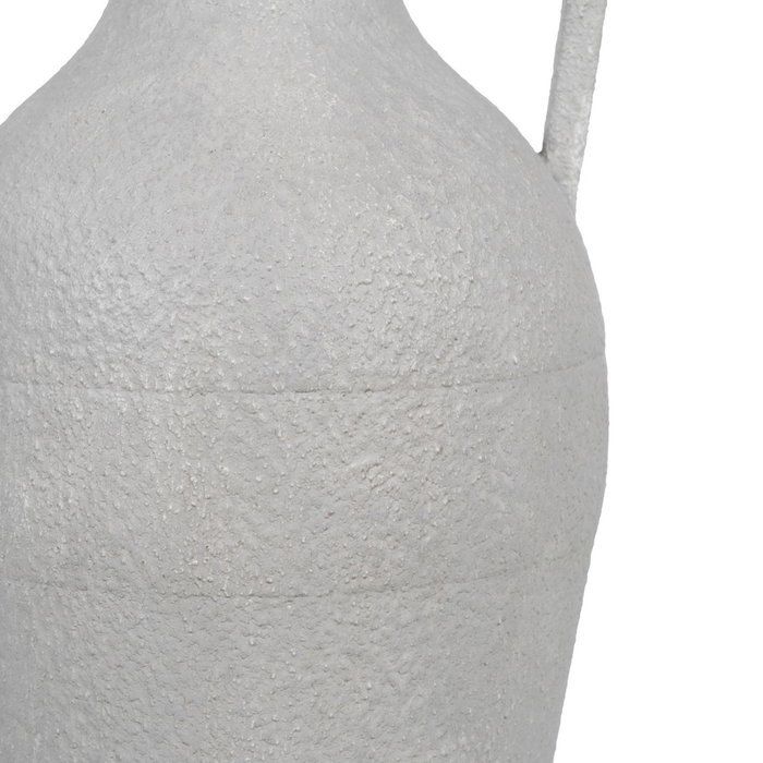 Cántaro Blanco Metal Decoración 18,50 X 18,50 X 38,50 cm