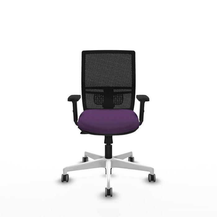 PIQUERAS Y CRESPO Silla de oficina Yunquera con mecanismo Sincro/Traslack, Morado y Negro