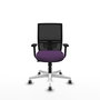 PIQUERAS Y CRESPO Silla de oficina Yunquera con mecanismo Sincro/Traslack, Morado y Negro