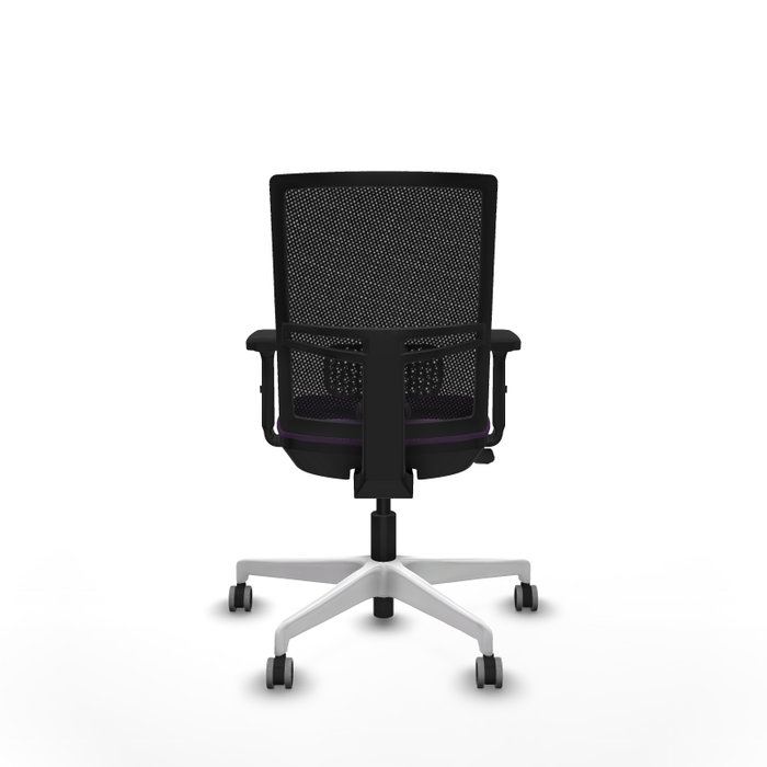 PIQUERAS Y CRESPO Silla de oficina Yunquera con mecanismo Sincro/Traslack, Morado y Negro