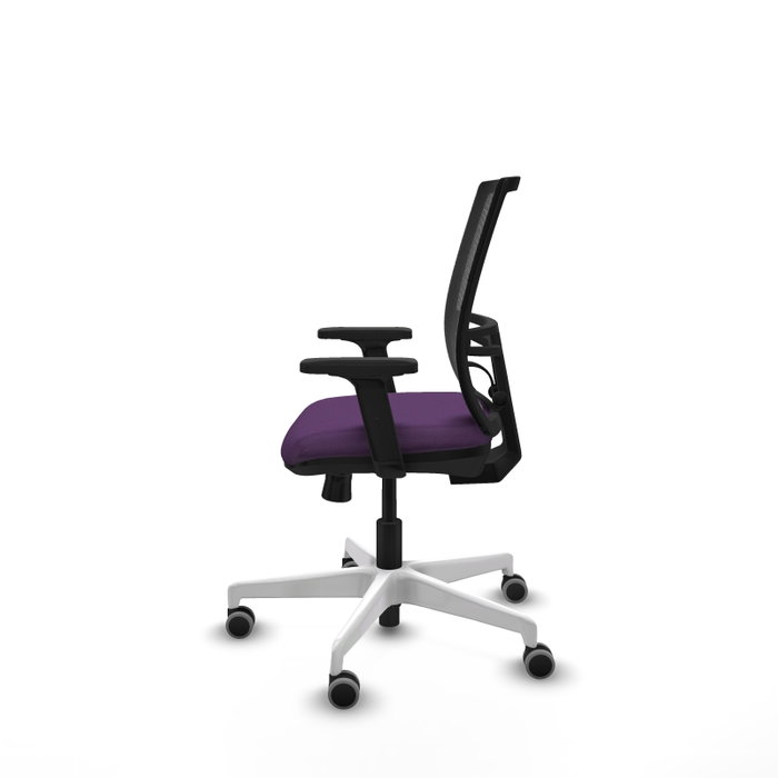 PIQUERAS Y CRESPO Silla de oficina Yunquera con mecanismo Sincro/Traslack, Morado y Negro