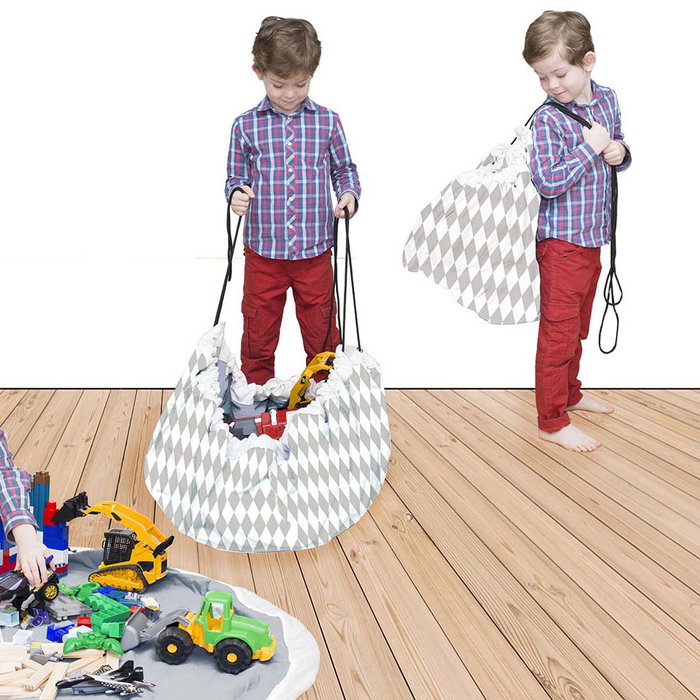 Home Deco Kids Alfombra de Juego con Bolsa para Recoger Juguetes Colección Kidsroom d.120 cm