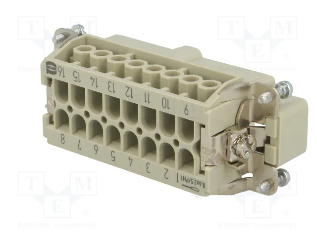 HARTING Han® Ex Conector de Plantilla de Contacto Macho 16A 90V