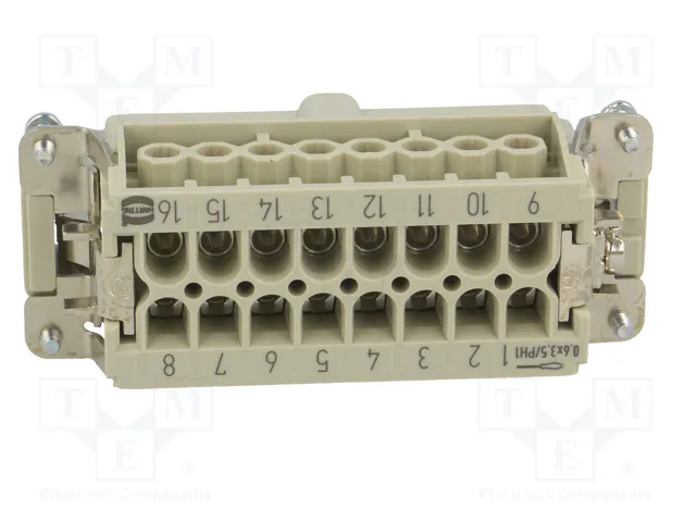 HARTING Han® Ex Conector de Plantilla de Contacto Macho 16A 90V