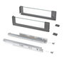 Emuca Cajón Vertex con lateral de vidrio Gris antracita 131mm x 450mm