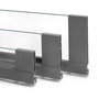 Emuca Cajón Vertex con lateral de vidrio Gris antracita 131mm x 450mm