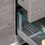 Emuca Cajón Vertex con lateral de vidrio Gris antracita 131mm x 450mm