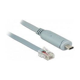 DeLOCK Adaptador USB 2.0 Type-A a Serial RS-232 RJ45 5 m Gris