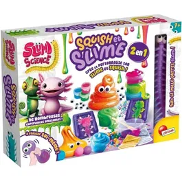 Lisciani Giochi Kit Científico Squish y Slime LIS8008324110407 Componentes Varios Recetas Ilustradas