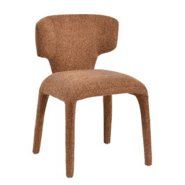 DKD Home Decor Silla de Metal y Poliéster Terracota