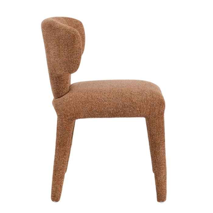 DKD Home Decor Silla de Metal y Poliéster Terracota