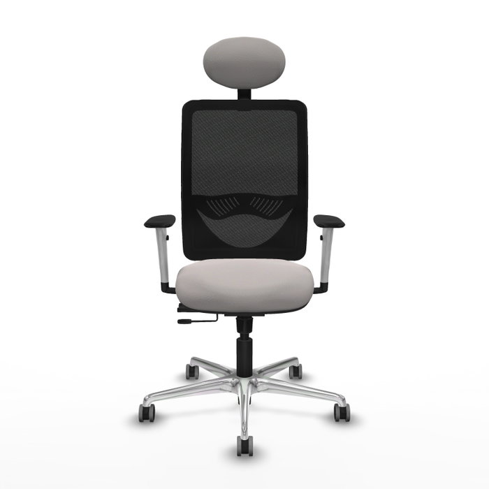 PIQUERAS Y CRESPO Silla de oficina Zulema con mecanismo Sincro/Traslack, Blanco y Negro