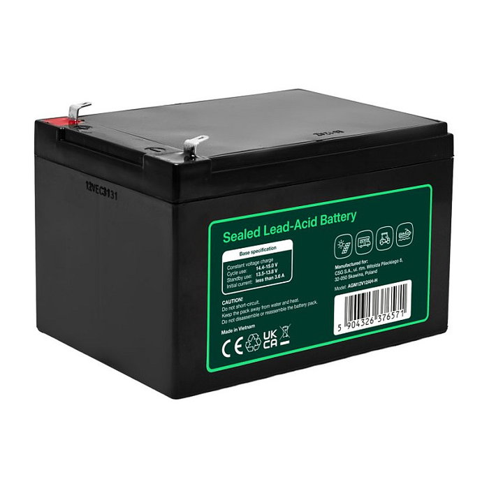 Green Cell Batería AGM 12V 12Ah AGM12V12AH-H