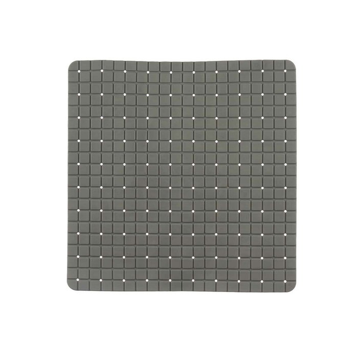 Alfombrilla Antideslizante para Ducha Berilo Gris PVC 6 x 50 x 6 cm 50,3 x 50,3 x 0,7 cm Cuadros (6 Unidades)
