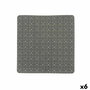 Alfombrilla Antideslizante para Ducha Berilo Gris PVC 6 x 50 x 6 cm 50,3 x 50,3 x 0,7 cm Cuadros (6 Unidades)