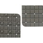 Alfombrilla Antideslizante para Ducha Berilo Gris PVC 6 x 50 x 6 cm 50,3 x 50,3 x 0,7 cm Cuadros (6 Unidades)