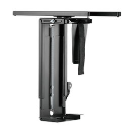 LogiLink Soporte para CPU ajustable bajo el escritorio con carril deslizante