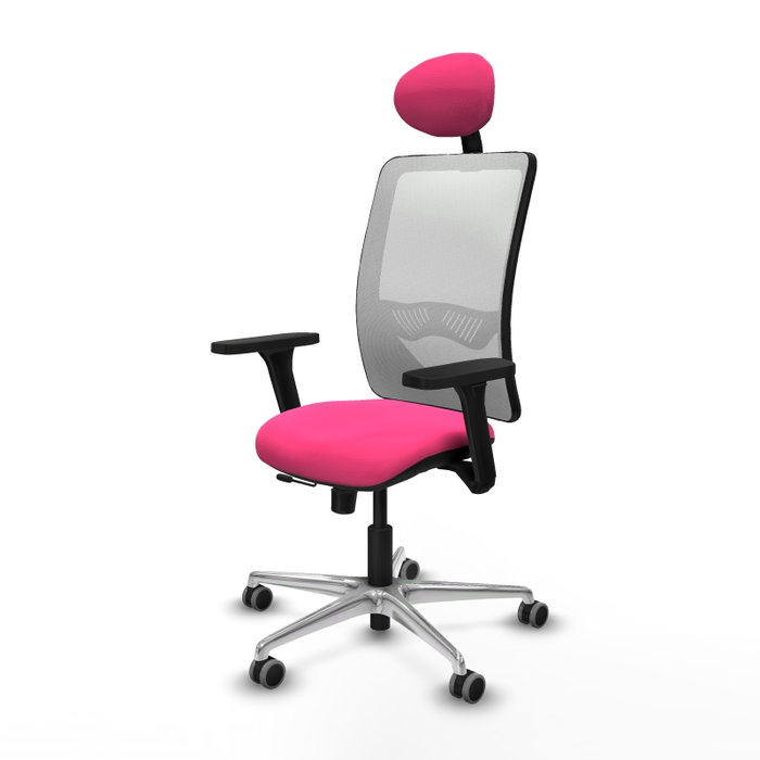 PIQUERAS Y CRESPO Silla de oficina Zulema Rosa y Blanco