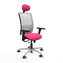 PIQUERAS Y CRESPO Silla de oficina Zulema Rosa y Blanco