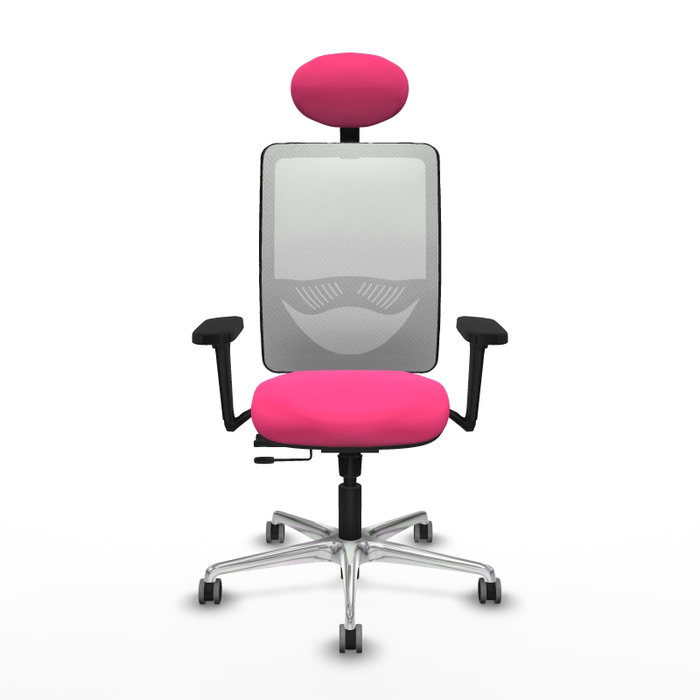 PIQUERAS Y CRESPO Silla de oficina Zulema Rosa y Blanco