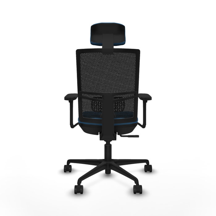 PIQUERAS Y CRESPO Silla de oficina Yunquera con mecanismo Sincro, Azul claro y Negro